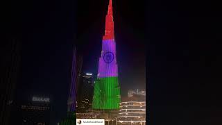 Dubai Burj Khalifa Celebrate Independence Day￼ #trending #independenceday #dubai