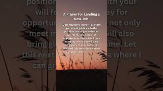 A Prayer for Landing a New Job