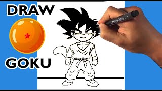 How to Draw Kid Goku - Dragonball - Step by Step