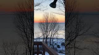 #lakesuperior #sunrise in #marquette #puremichigan #timelapse  #906 3/26/2023 #winter #godscountry