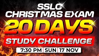 SSLC Christmas Exam 20 Days Study Challenge | Exam Winner