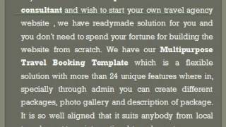 Multipurpose Travel Booking Template, Travel Website Templates