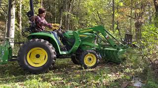 QUICKIE - John Deere 3038E - Trailer - Grapple - Landscaping -    ourbighouseinthelittlewoods