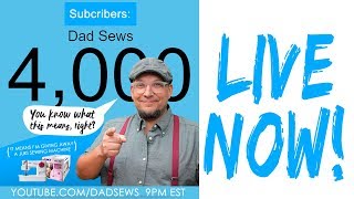 4,000 Subscriber LIVE Sewing Machine Giveaway!!