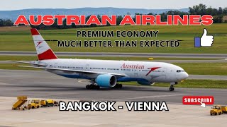 Austrian Airlines Premium Economy | BKK - VIE | MUCH Better Than Expected