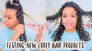 testing new curly hair products | fingercoil fail?? 👀