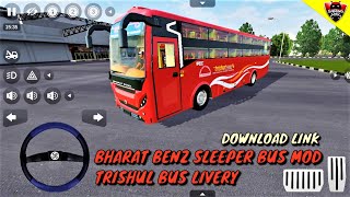 Bus Simulator Indonesia ~ Bharat Benz Sleeper Bus Mod - Trishul Sleeper Bus Android Gameplay FHD 700