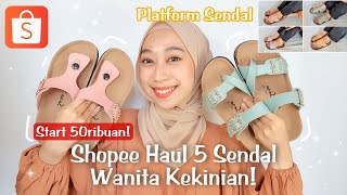 SHOPEE HAUL SANDAL WANITA KEKINIAN DIBAWAH 100RIBU | Dissa Anesty