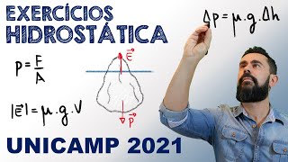 UNICAMP 2021 - HIDROSTÁTICA | FÍSICA - PRIMEIRA FASE