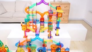 PicassoTiles PicassoToys Magnetic Tiles Marble Run Building Blocks Best Toy For Kids STEM Activities