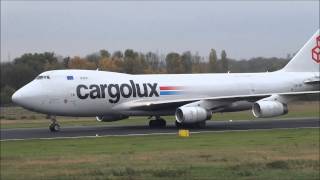 Landing Cargolux B747-400F at MST Airport