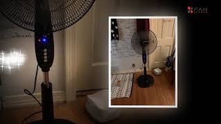 AmazonBasics Oscillating Dual Blade Standing Pedestal Fan with Remote Review