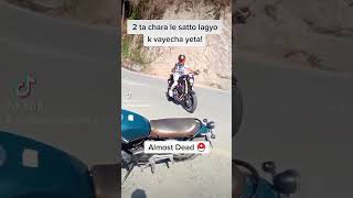 Almost dead #shorts #bikers #nepali #vlog @alexkarki7