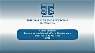 El padrón electoral está listo para la segunda vuelta. #TSEGuatemala