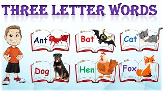 Three Letter Words for Kids Learn 3 Letter Words in English Phonics for Children