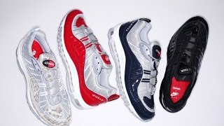 Supreme X Nike Collaboration | Triple Unboxing "Air Max 98/Supreme" | In-Depth Review W/ On Foot