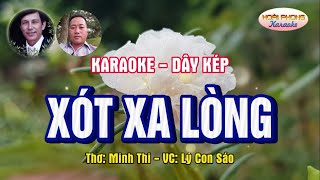 Xót xa lòng | karaoke | Vọng cổ - dây kép || Thơ: Minh Thi | VC: Lý Con Sáo