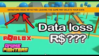 Roblox Data store issue. Lost my data in Anime fighters.