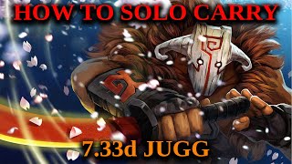 How To Solo Carry Games - Juggernaut 7.33d