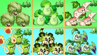 PvZ 2 Challenge - Random 6 Green Team Plants Battlez - Which Team Plant Will Win?