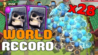 28 GIANT SKELETONS! Covering HALF of the map! | Clash Royale Mass Gameplay