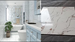 Springletile panda white calacatta gold marble effect tile