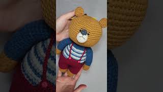 손뜨개인형 기린모자를 쓴 곰돌이 ㅣCrochet doll amigurumi #shorts