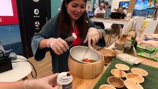 Cooking demo with Monsoon wine  pairing at International Boat Show, Southampton 2024