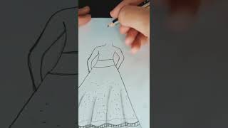 HOW to draw Indian clothes🦋🤍 #drawingeasy #shortvideo #clothes #art #artist #artwork