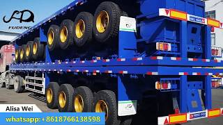 4 axles 70tons container trailer flatbed semi trailer