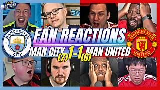 MAN UNITED FANS FUMING😡REACTION TO MAN CITY (7)1-1(6) MAN UNITED | 24/25 COMMUNITY SHIELD