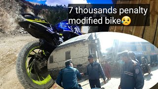 modified bike catch by traffic | 7 thousands penalty😥