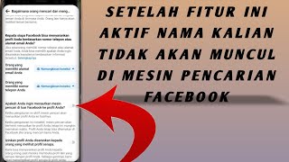 cara menyembunyikan nama kalian di mesin pencarian facebook (privasi akun facebook)