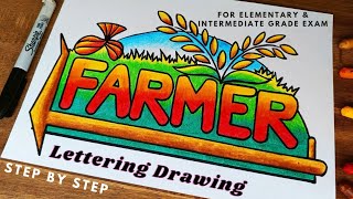 Lettering Drawing - अक्षरलेखन For Elementary & Intermediate Grade Exam - Farmer@VipulSwamiArts