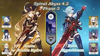 C0 Navia Double Hydro & C0 Eula Hyperbloom | Spiral Abyss 4.2 | Fullstar | Genshin Impact