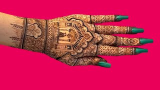 mehndi design  indain style| heavy couple style mehndi design with unique borders and lines