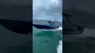 The Mystic Powerboats M3800 running from the storm ⛈️