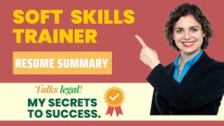 Soft Skills Trainer Resume Summary II How To Write Professional Headline - Talks Legal Tips