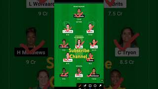 SA-W vs WI-W Dream 11 Prediction | SA-W vs WI-W Dream 11 Team #shorts #trending #ytshorts #video