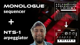 Try this trick with KORG Monologue sequencer and NTS-1 arpeggiator – @brianleahyart