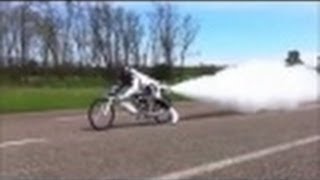 Rocket-propelled Bike Speed Record