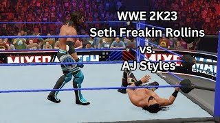 Epic Match | Seth Rollins vs AJ Styles | WWE 2K23 | WWE Championship