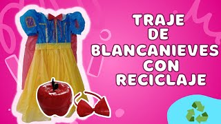 Con bolsas plásticas hice el traje de Blancanieves talla 8 ♻🤩MVRC♻