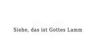 Siehe, das ist Gottes Lamm