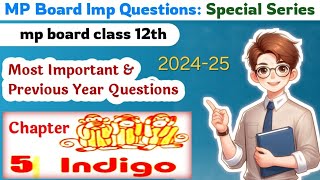 Mp board class 12th English important question || Class 12th english chapter 5 imp questions 2024-25