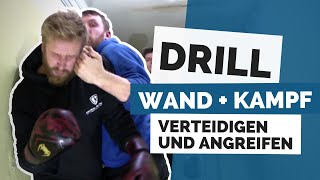 Harter Krav Maga Drill: Schlagabwehr, Gegenangriffe und Kämpfen an der Wand