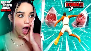 MI VENGANZA con TIBURONES HAMBRIENTOS en GTA V ROLEPLAY ( SALIO MUY MAL) -  Elena #8