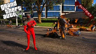 GTA 5 - Spider-Man Becomes A Zombie | Los Santos City Becomes Zombie Land |  GTA 5 MODS