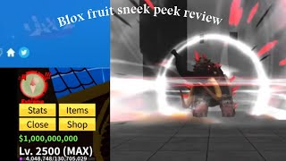 Blox fruit sneek peek review !