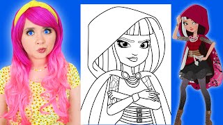 ASMR Coloring Ever After High Cerise Hood | Calming ASMR Coloring for Relaxation & Stress-Relief